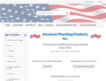 Tablet Screenshot of americanplumbingproducts.com